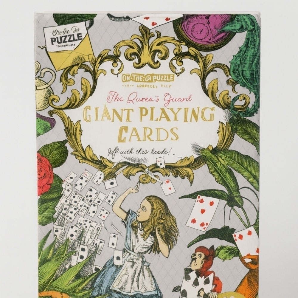 Alice in Wonderland Giant Playing Cards Game Set NEW Family Fun